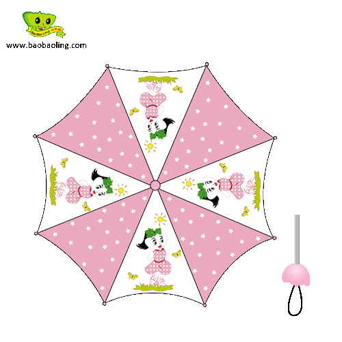 宝宝菱雨伞 创意折叠伞 儿童伞 卡通 粉色