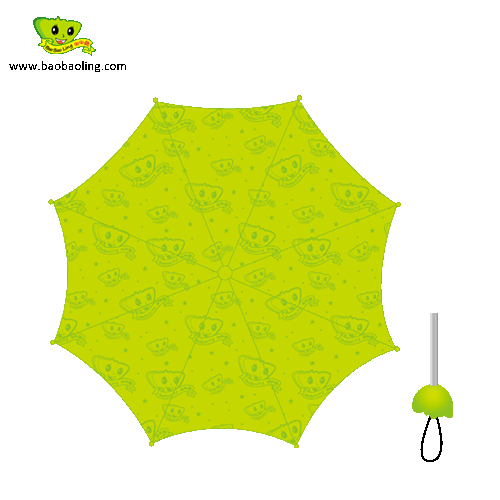 宝宝菱雨伞 创意折叠伞 宝宝菱LOGO 绿色 