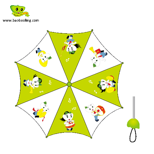 宝宝菱雨伞 创意折叠伞 儿童伞 卡通 绿色
