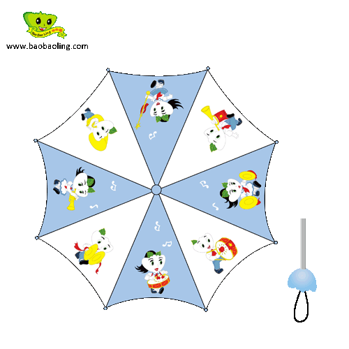 宝宝菱雨伞 创意折叠伞 儿童伞 卡通 蓝色 